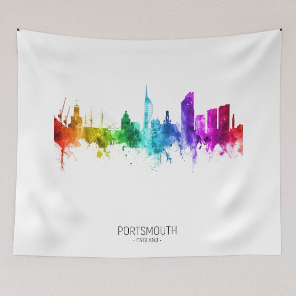 Item preview, Portsmouth England Skyline designed and sold by ArtPrints.