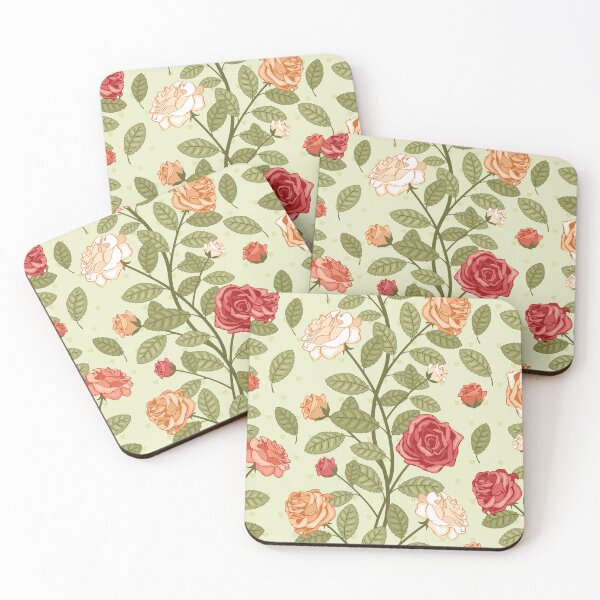 Item preview, Aesthetic Green Pattern , Flowers Pattern , Aesthetic Red & Green Flowers Pattern  designed and sold by BeTheVibe.