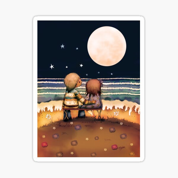 the stars, the moon and the tide Sticker