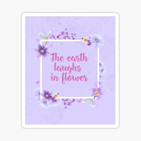 Sticker Brille Sur Citation Violet Fleurs Par Beebopgraphics Redbubble