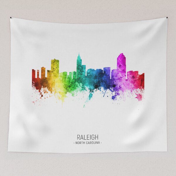 Item preview, Raleigh North Carolina Skyline designed and sold by ArtPrints.
