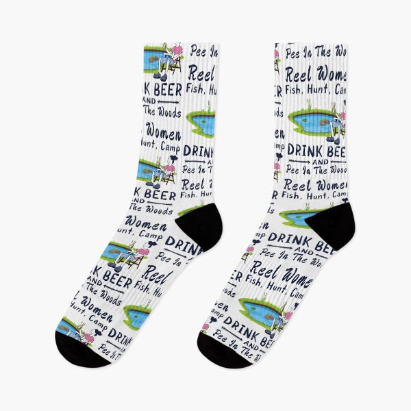 Item preview, Fishing reel women fish hunt camp drink beer and pee in the woods designed and sold by Anderson456.