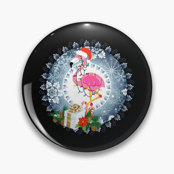 Item preview, Flamingo Snow Flowers circle designed and sold by Anderson456.