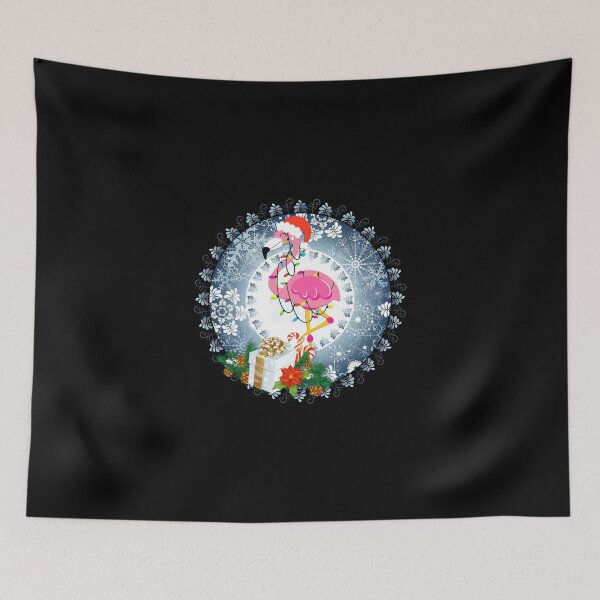 Item preview, Flamingo Snow Flowers circle designed and sold by Anderson456.