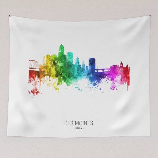 Item preview, Des Moines Iowa Skyline designed and sold by ArtPrints.