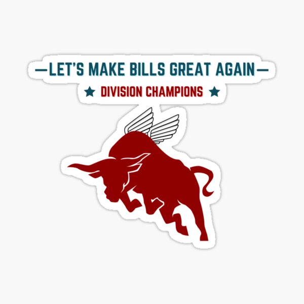 Buffalo Bills 2020 AFC East Champions Vinyl Sticker 3.3x3.8 |