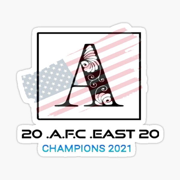 Buffalo Bills 2020 AFC East Champions Vinyl Sticker 3.3"x3.8"