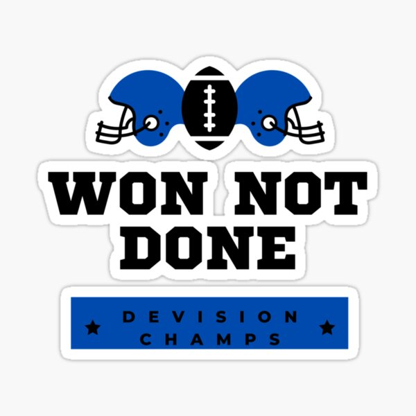 Buffalo Bills 2020 AFC East Champions Vinyl Sticker 3.3x3.8 |