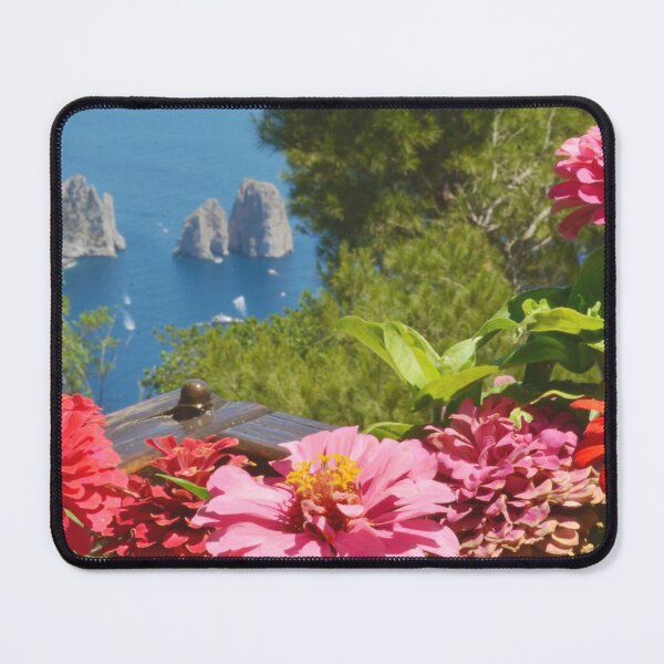 Item preview, Colorful Flowers and View of Capri Famous Rocks in Italy designed and sold by CarolinaReina.