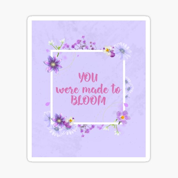 Sticker La Terre Rit Dans Les Fleurs Citation Violet Fleurs Par Beebopgraphics Redbubble