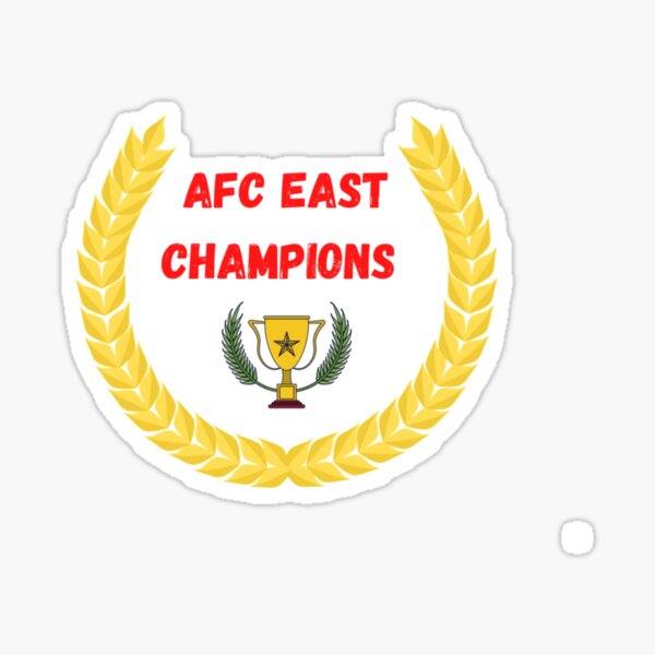 Buffalo Bills 2020 AFC East Champions Vinyl Sticker 3.3x3.8 |