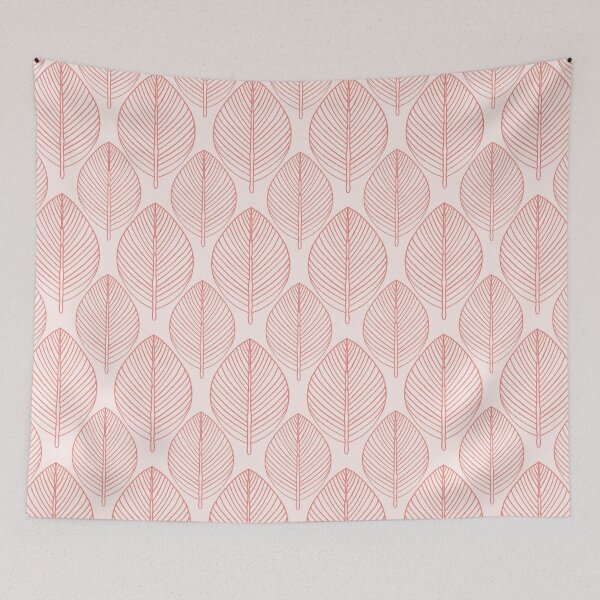 Item preview, Tropical foliage in cream and warm coral designed and sold by FrancesPoff.