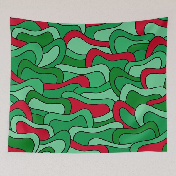 Item preview, Abstract pattern - red and green. designed and sold by K.S ART.