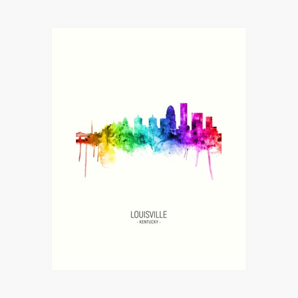 Item preview, Louisville Kentucky City Skyline designed and sold by ArtPrints.