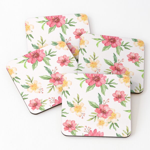 Item preview, Aesthetic White Flowery Pattern , Flowers Pattern , Aesthetic Red Flowers & Yellow Flowers Pattern  designed and sold by BeTheVibe.