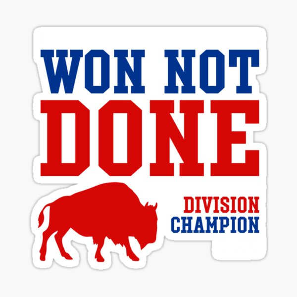 Buffalo Bills 2020 AFC East Champions Vinyl Sticker 3.3x3.8 |