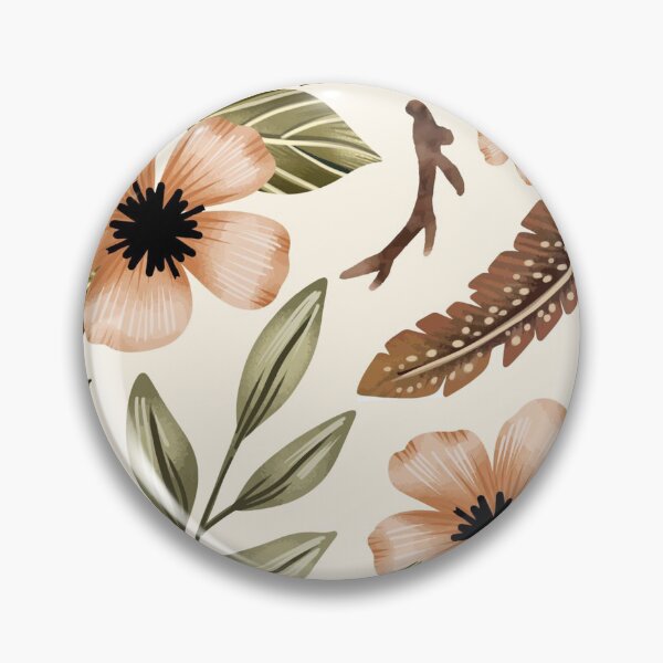 Item preview, Aesthetic Green Pattern , Flowers Pattern , Aesthetic Brown , Green Flowers Pattern  designed and sold by BeTheVibe.