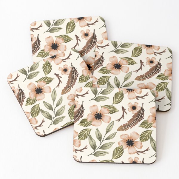 Item preview, Aesthetic Green Pattern , Flowers Pattern , Aesthetic Brown , Green Flowers Pattern  designed and sold by BeTheVibe.