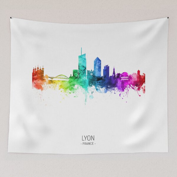 Item preview, Lyon France Skyline designed and sold by ArtPrints.