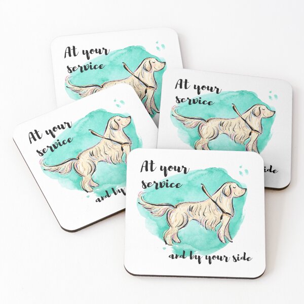 Item preview, Service Dog with inspirational quote, Golden Retriever designed and sold by MyMintyPrinty.