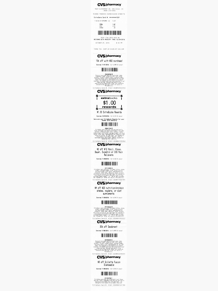 Cvs Receipt Sticker For Sale By Emote Bot Redbubble 9990