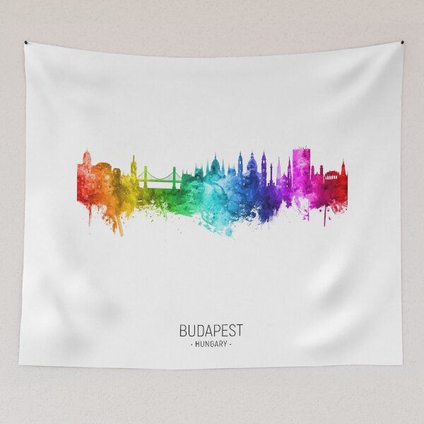 Item preview, Budapest Hungary Skyline designed and sold by ArtPrints.