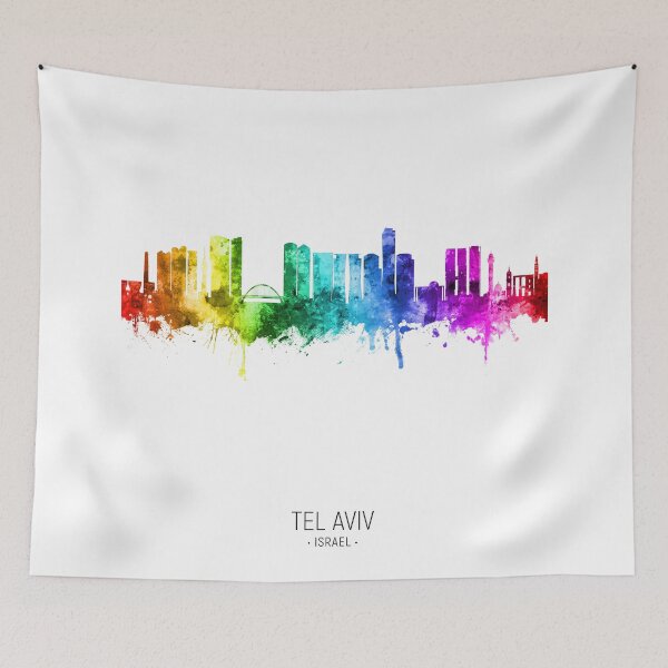 Item preview, Tel Aviv Israel Skyline designed and sold by ArtPrints.