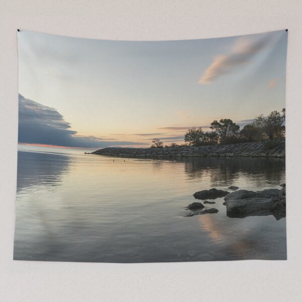 Item preview, Calming Symmetry - Tranquil Lakeside Daybreak Reflected designed and sold by Georgia Mizuleva.