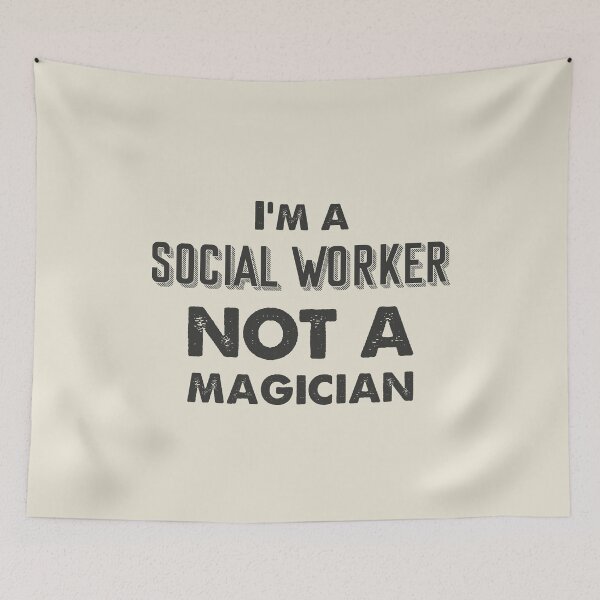 Item preview, I'm a Social Worker not a magician - Funny Social Worker quote gift idea For Men and Women designed and sold by Mmmm3344.