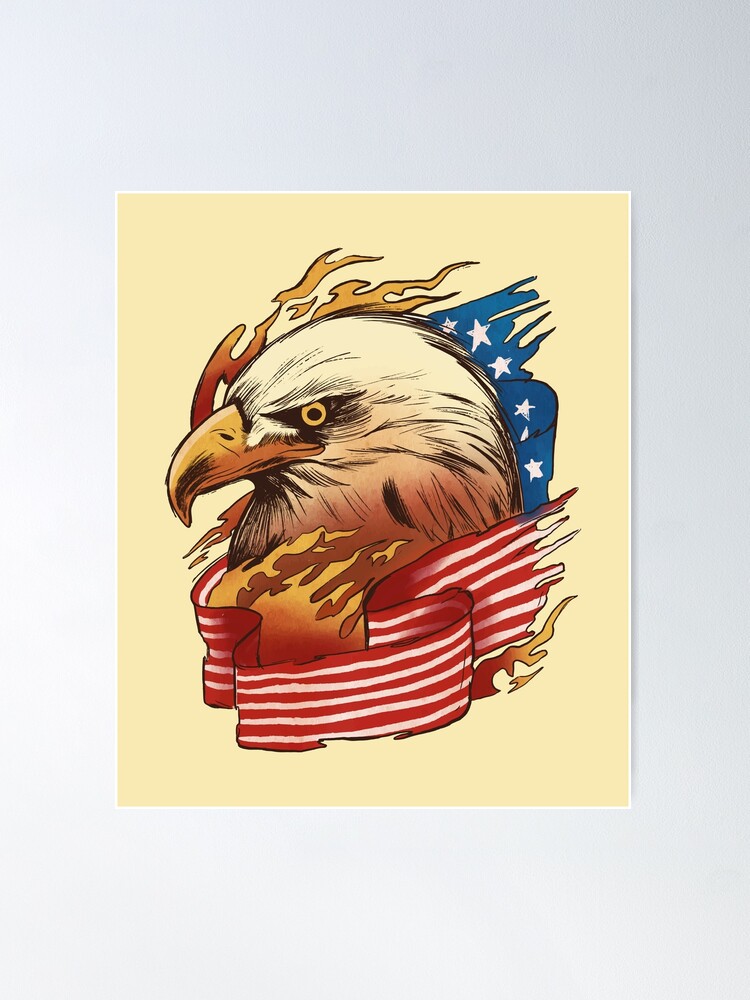 USA eagle flag Poster for Sale by iBruster