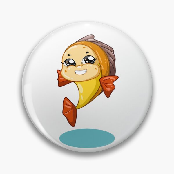 Item preview, A Laughing Yellow Red Fish With Blue Background   designed and sold by AioPaoAvery.