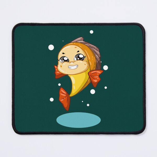 Item preview, A Laughing Yellow Red Fish With Blue Background   designed and sold by AioPaoAvery.