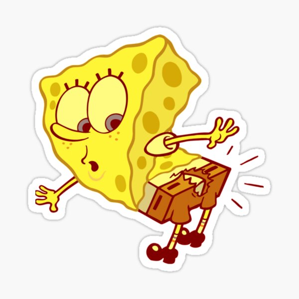 "Funny Spongebob " Sticker by AioPaoAvery Redbubble