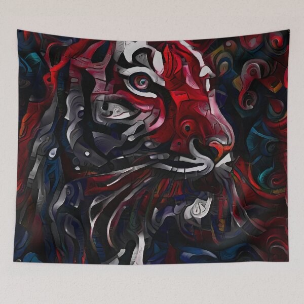Item preview, Exotic Red Tiger In The Jungle At Night designed and sold by Artificial-Arts.