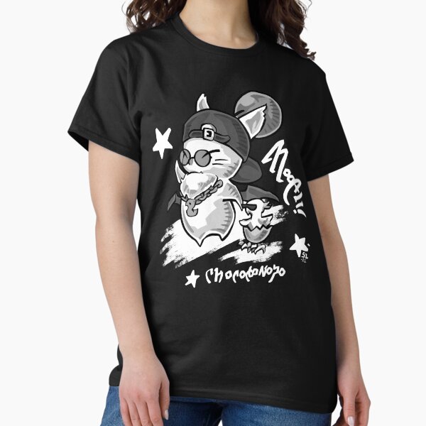 Item preview, Street Attire - Moogle & Chocobo Chick - based on the in game item for Final Fantasy 14 Online in graffiti style designed and sold by SamInJapan.