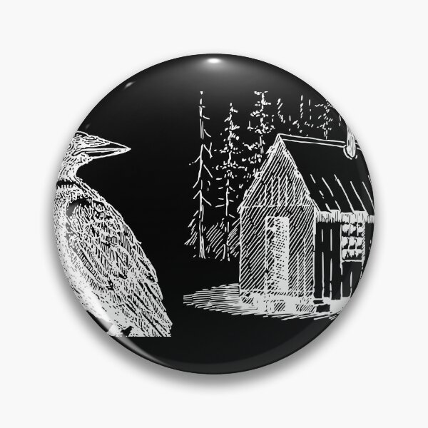 Item preview, Bird on a Branch and a Cottage House in Black and White designed and sold by Bennymp.