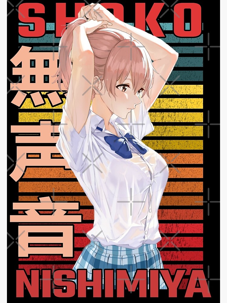Shoko Nishimiya A Silent Voice Koe No Katachi Anime Manga Retro Design Poster For Sale By