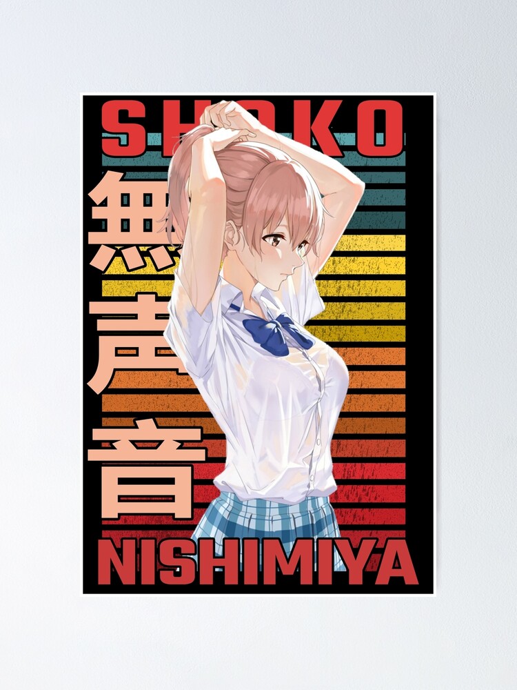 Shoko Nishimiya A Silent Voice Koe no Katachi Anime Manga Retro Design Shoko Nishimiya A Silent Voice Koe no Katachi Anime Manga Retro Design