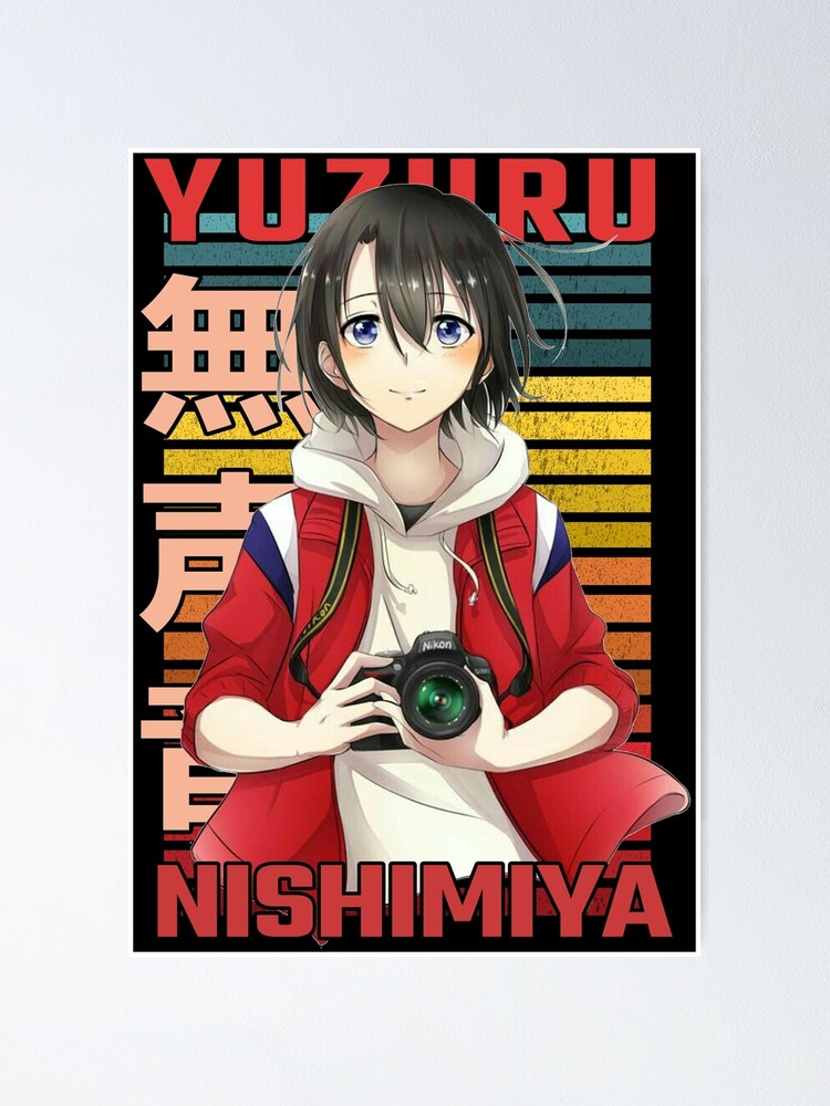 Yuzuru Nishimiya A Silent Voice Koe no Katachi Anime Manga Retro Design