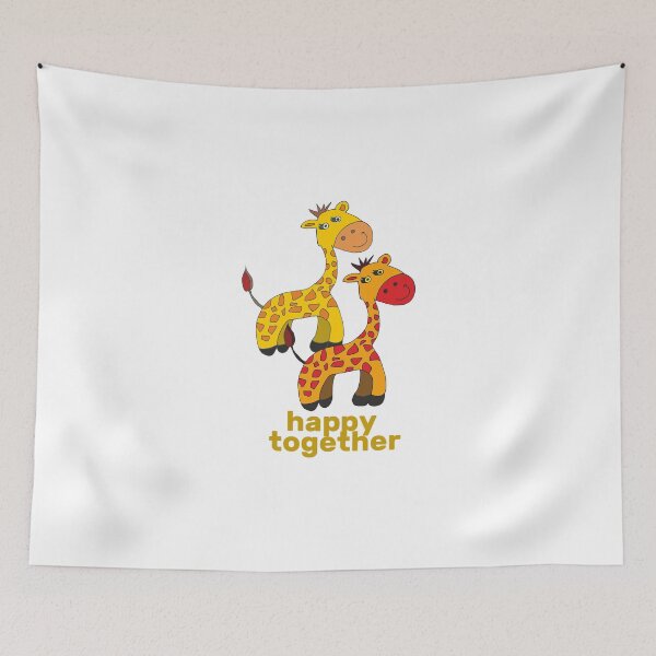 Item preview, giraffes happy together designed and sold by Veki5.
