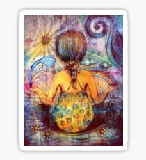 Rainbow Meditation Sticker