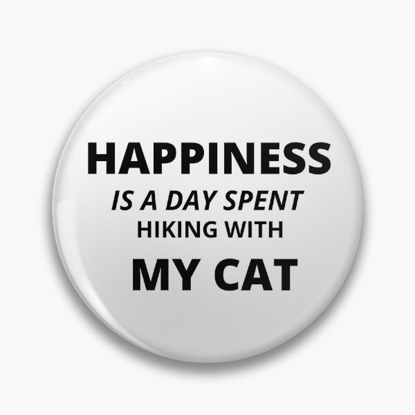 Item preview, happiness is a day spent hiking with my cat designed and sold by AGARI ★★★★★.