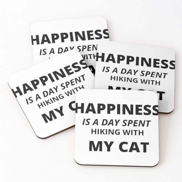 Item preview, happiness is a day spent hiking with my cat designed and sold by AGARI ★★★★★.