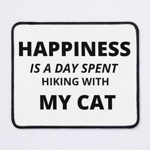 Item preview, happiness is a day spent hiking with my cat designed and sold by AGARI ★★★★★.