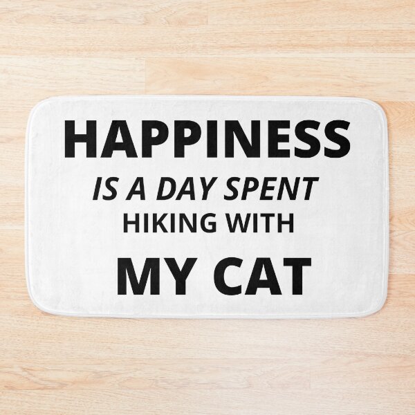 Item preview, happiness is a day spent hiking with my cat designed and sold by AGARI ★★★★★.