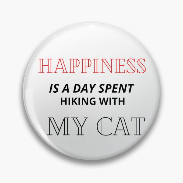Item preview, happiness is a day spent hiking with my cat designed and sold by AGARI ★★★★★.