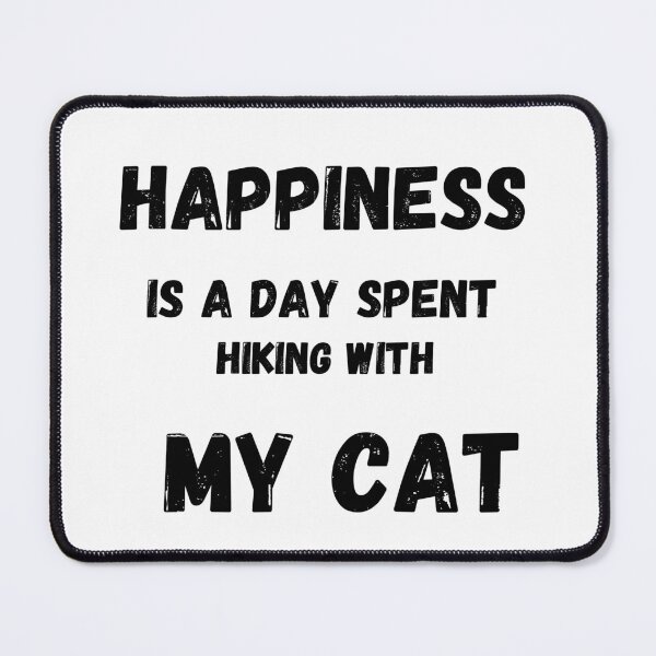 Item preview, happiness is a day spent hiking with my cat designed and sold by AGARI ★★★★★.