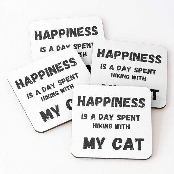 Item preview, happiness is a day spent hiking with my cat designed and sold by AGARI ★★★★★.