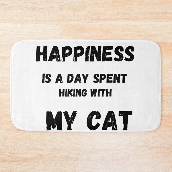 Item preview, happiness is a day spent hiking with my cat designed and sold by AGARI ★★★★★.