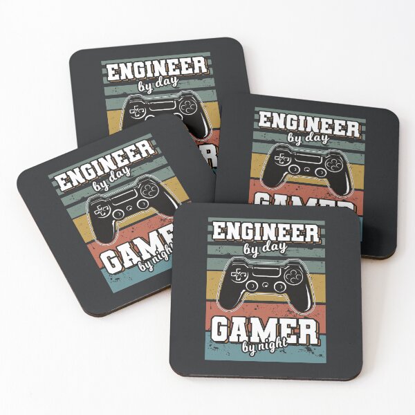 Item preview, Engineer By Day Gamer By Night Vintage Funny Gift For Men Women Game Lovers designed and sold by JooArtPrints  ★★★★★.